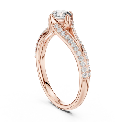 Crossing Rows Diamond Ring