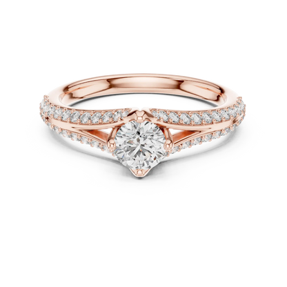 Crossing Rows Diamond Ring