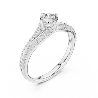 Crossing Rows Diamond Ring