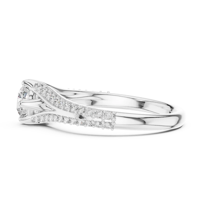 Crossing Rows Diamond Ring