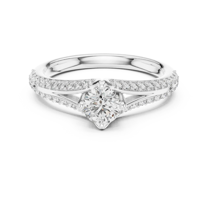 Crossing Rows Diamond Ring
