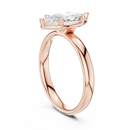 Slender Point Diamond Ring