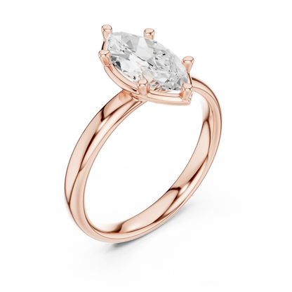 Slender Point Diamond Ring