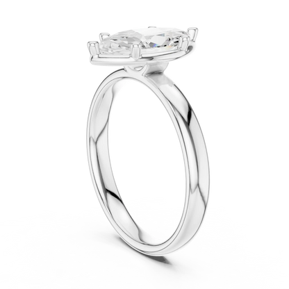 Slender Point Diamond Ring