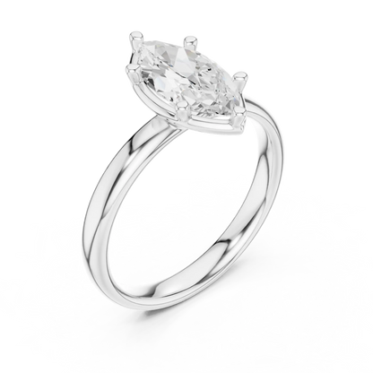Slender Point Diamond Ring