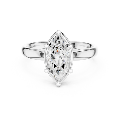 Slender Point Diamond Ring