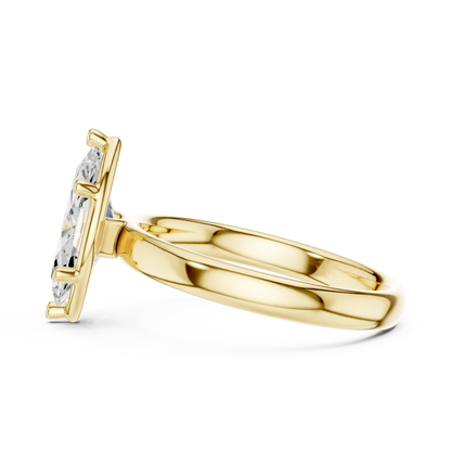Slender Point Diamond Ring