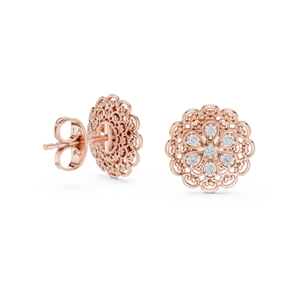 Rosette Stud Earrings