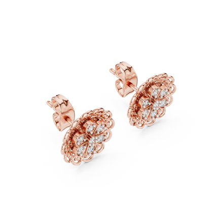 Rosette Stud Earrings