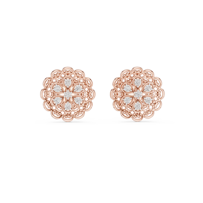 Rosette Stud Earrings