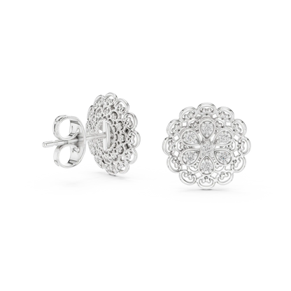 Rosette Stud Earrings