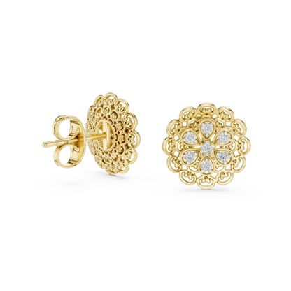 Rosette Stud Earrings