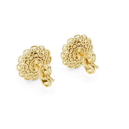 Rosette Stud Earrings