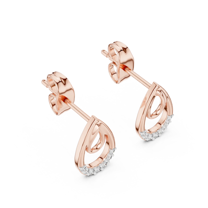 Halo Drop Stud Earrings