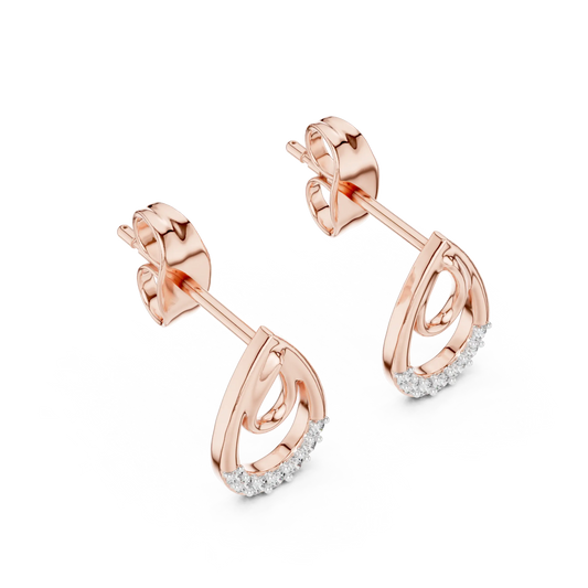 Halo Drop Stud Earrings
