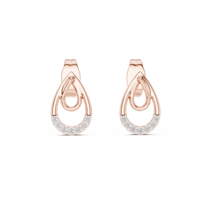 Halo Drop Stud Earrings