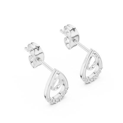 Halo Drop Stud Earrings