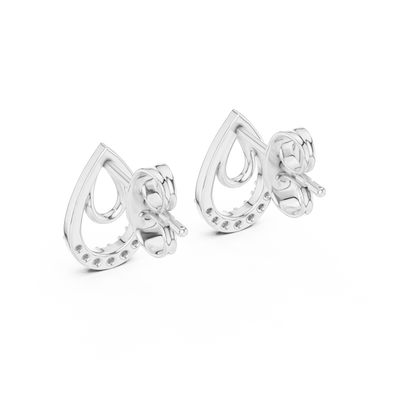 Halo Drop Stud Earrings