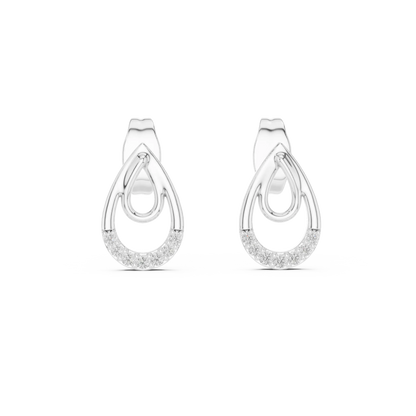 Halo Drop Stud Earrings
