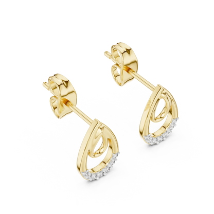 Halo Drop Stud Earrings