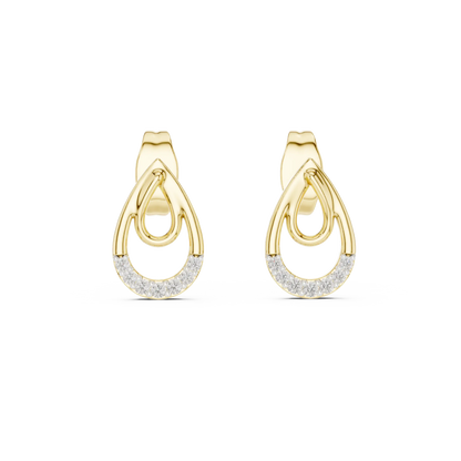 Halo Drop Stud Earrings