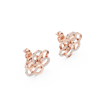 Rosette Knot Stud Earrings
