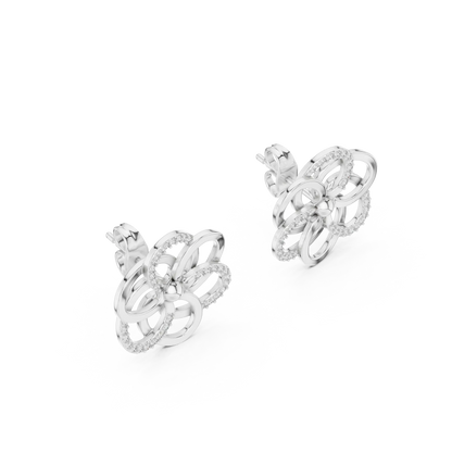 Rosette Knot Stud Earrings