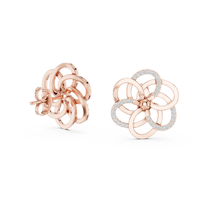 Rosette Knot Stud Earrings