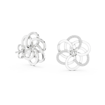 Rosette Knot Stud Earrings