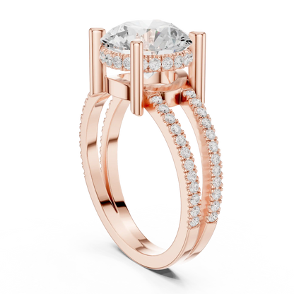Duetta Split Diamond Ring