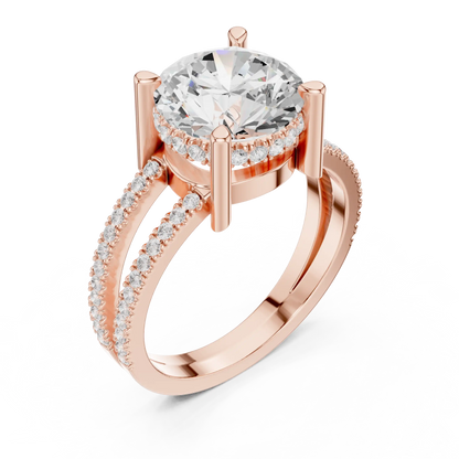 Duetta Split Diamond Ring