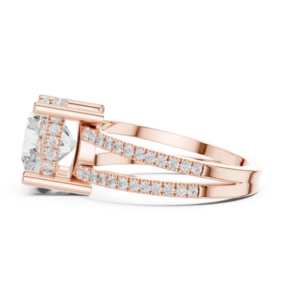 Duetta Split Diamond Ring