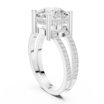 Duetta Split Diamond Ring