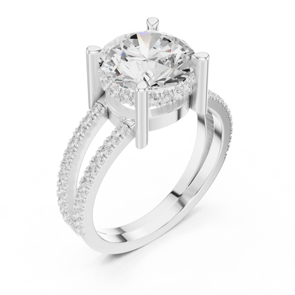 Duetta Split Diamond Ring