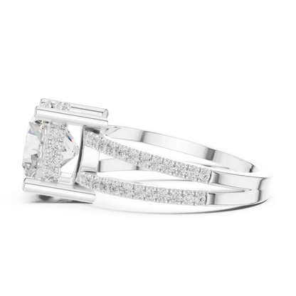Duetta Split Diamond Ring