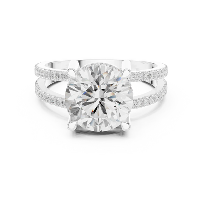 Duetta Split Diamond Ring
