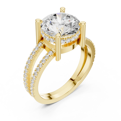 Duetta Split Diamond Ring