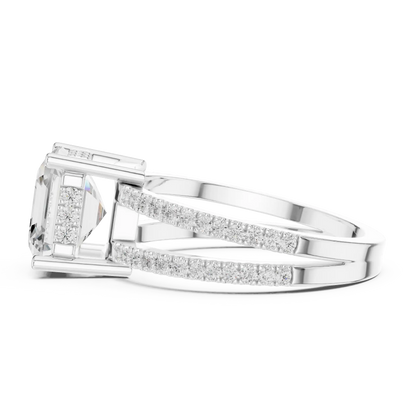 Asscher Duality Diamond Ring