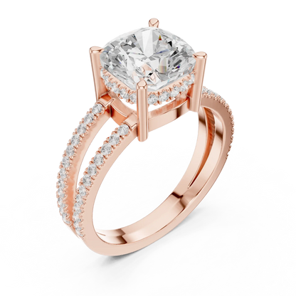 Split Path Diamond Ring