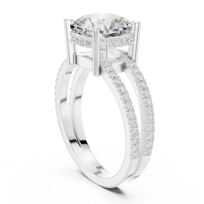 Split Path Diamond Ring