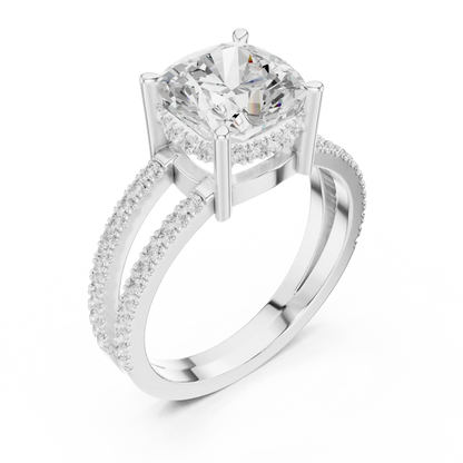 Split Path Diamond Ring