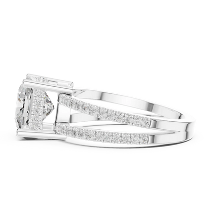 Split Path Diamond Ring