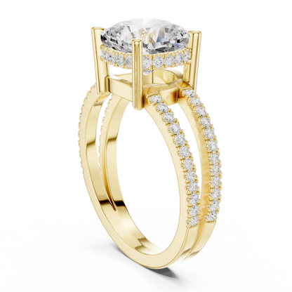 Split Path Diamond Ring