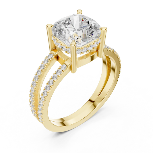 Split Path Diamond Ring