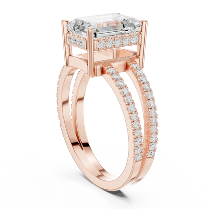 Emerlora Split Diamond Ring