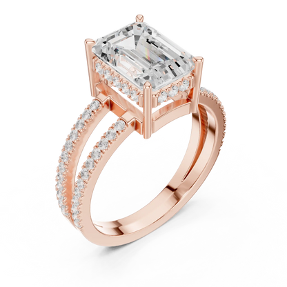 Emerlora Split Diamond Ring
