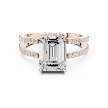 Emerlora Split Diamond Ring