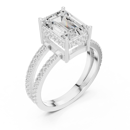Emerlora Split Diamond Ring