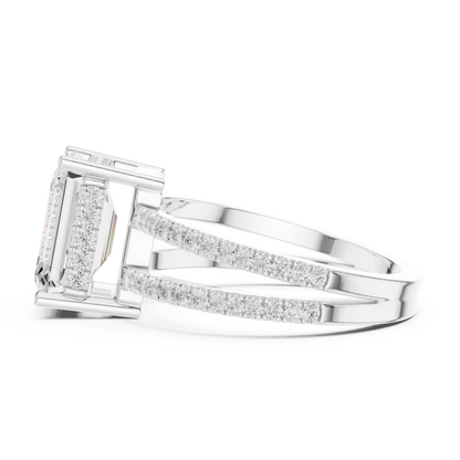 Emerlora Split Diamond Ring