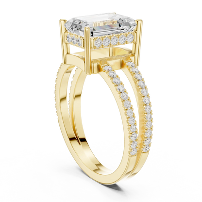 Emerlora Split Diamond Ring